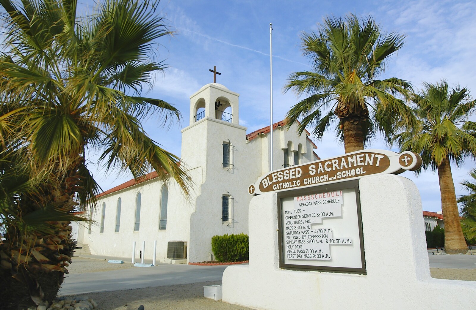Church of the Blessed Sacrament, near Joshua Tree from Mojave Desert: San Diego to Joshua Tree and Twentynine Palms, California, US - 5th March 2006