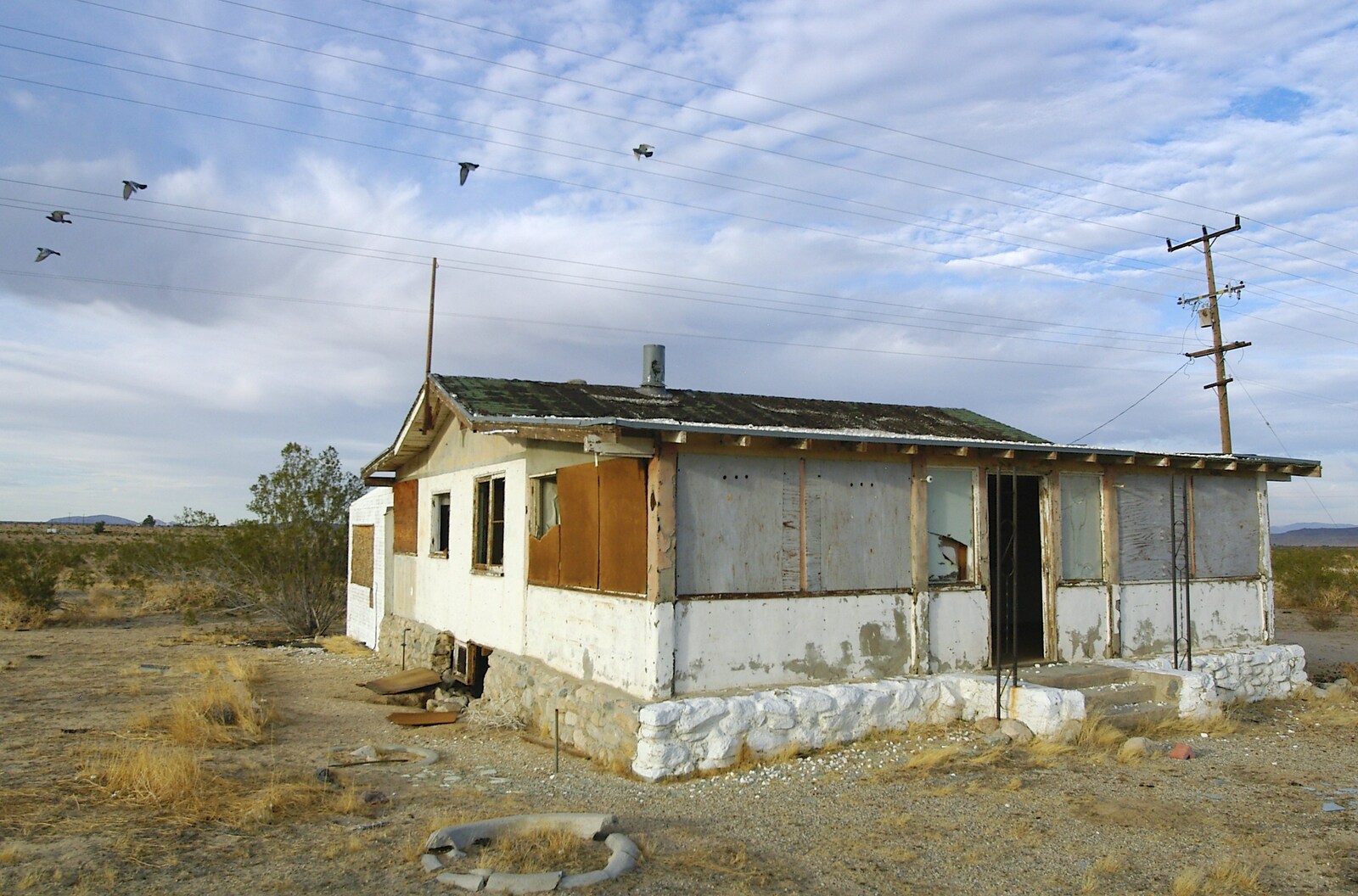 Derelict house, Yucca Creek from Mojave Desert: San Diego to Joshua Tree and Twentynine Palms, California, US - 5th March 2006