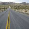 A vanishing-point road, Mojave Desert: San Diego to Joshua Tree and Twentynine Palms, California, US - 5th March 2006