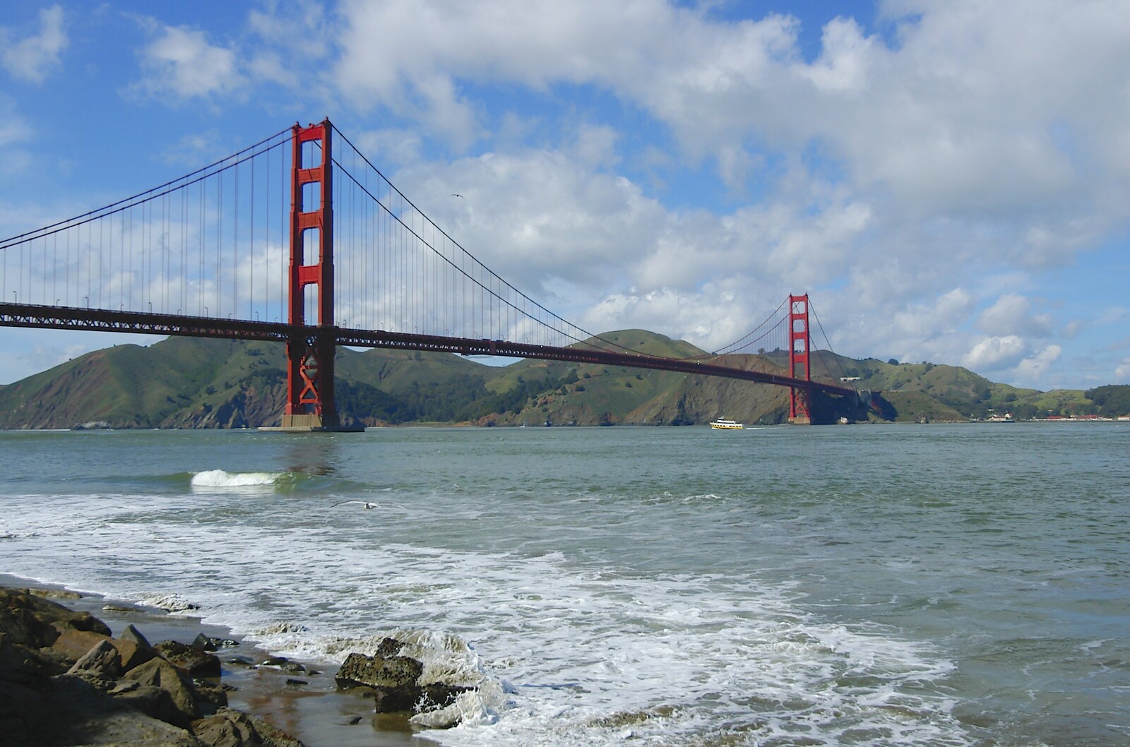 Golden Gate bridge from The Golden Gate Bridge, San Francisco, California, US - 11th March 2006