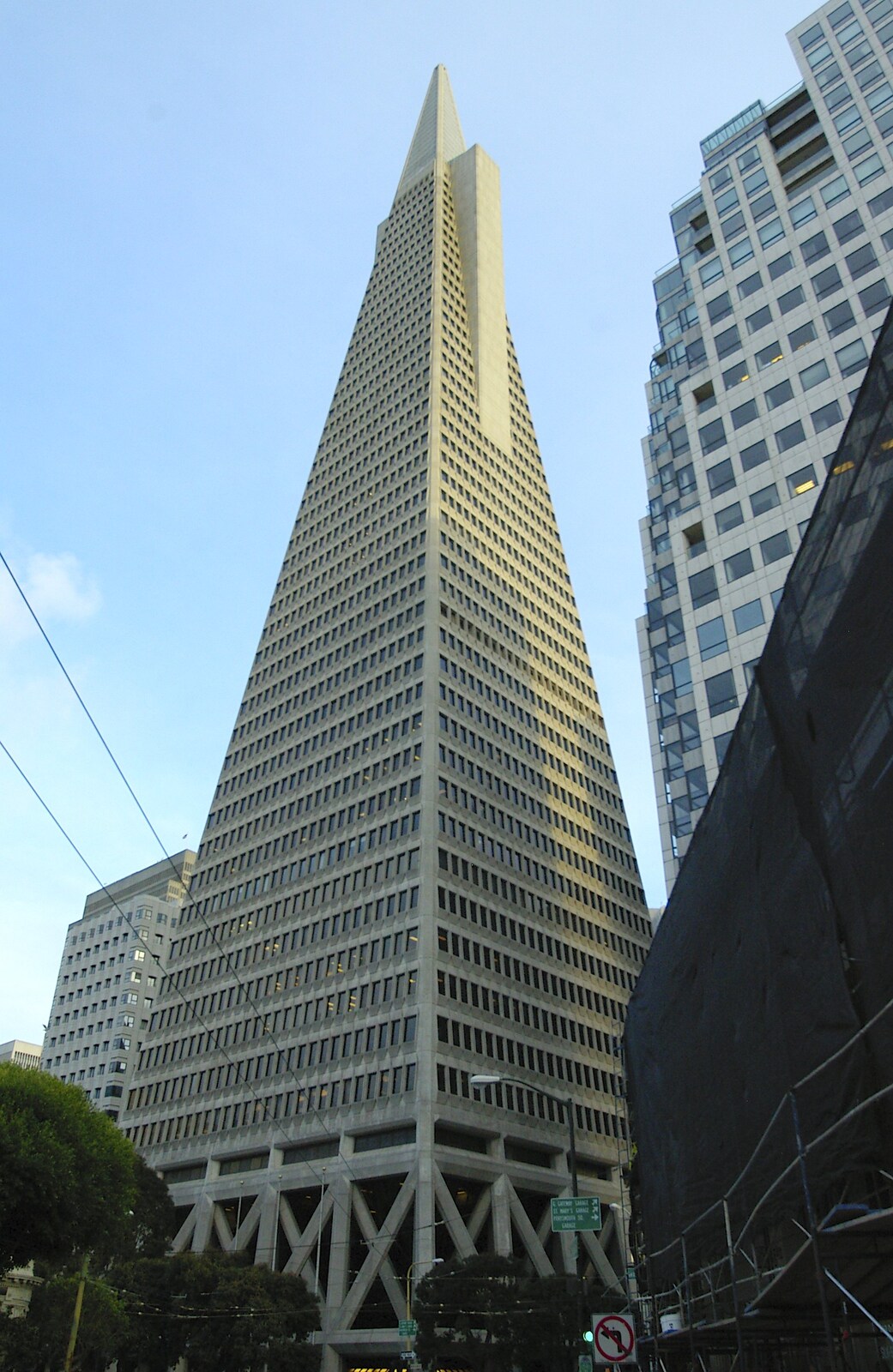 A close-up view of the Transameric building from The Golden Gate Bridge, San Francisco, California, US - 11th March 2006