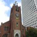 A church, intimidated by an adjacent office block, Chinatown, Telegraph Hill and Fisherman's Wharf, San Francisco, California, US - 11th March 2006