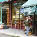 A shopkeeper opens up, Chinatown, Telegraph Hill and Fisherman's Wharf, San Francisco, California, US - 11th March 2006