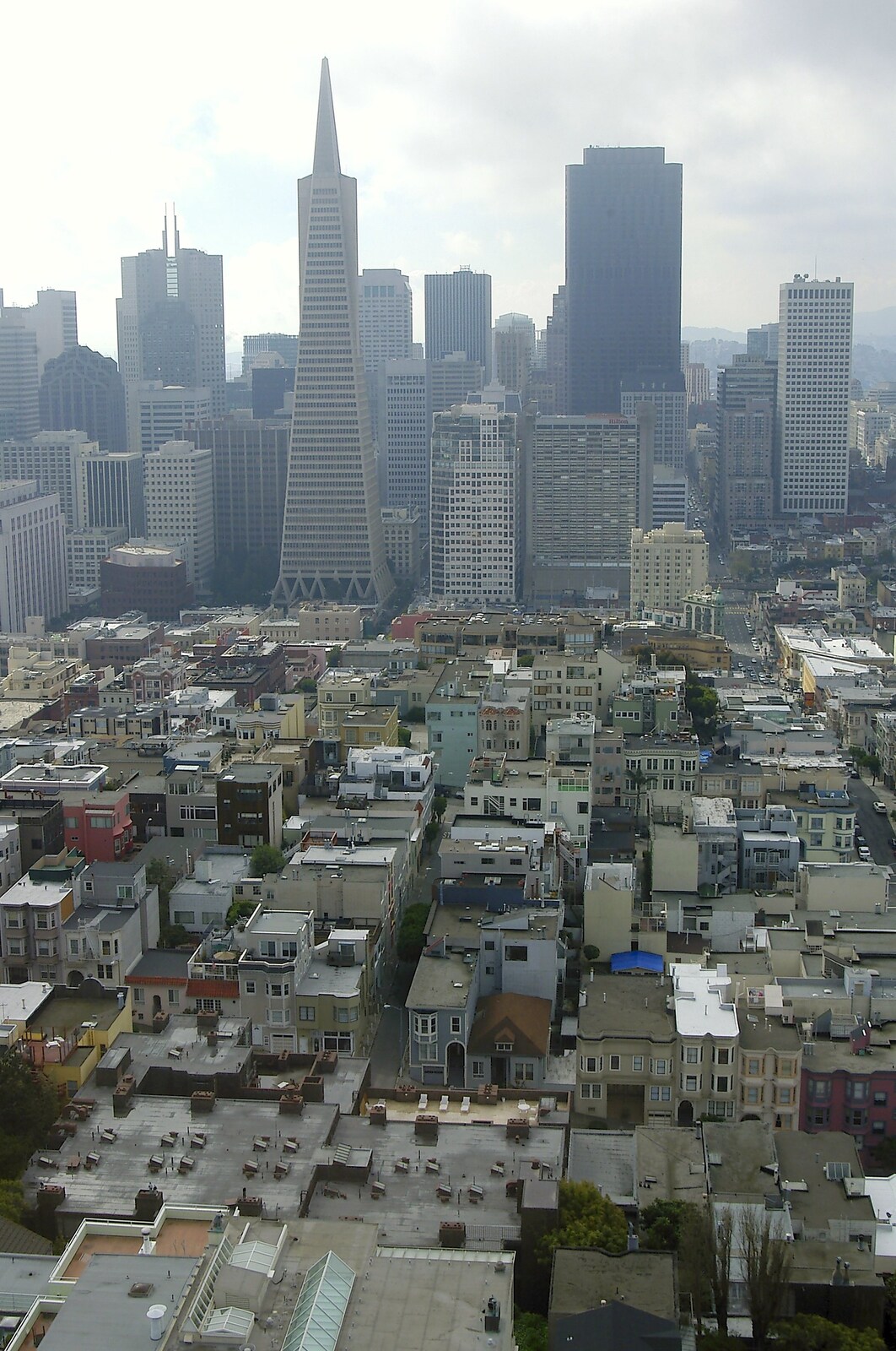 A view of the Transamerica Building from Chinatown, Telegraph Hill and Fisherman's Wharf, San Francisco, California, US - 11th March 2006