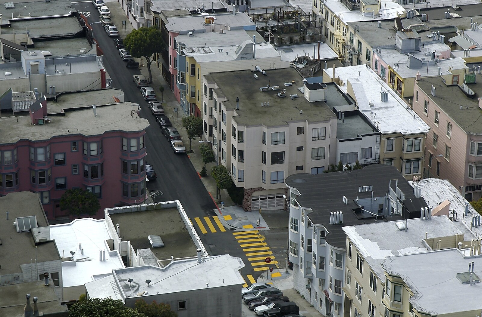 Looking down from Coit Tower from Chinatown, Telegraph Hill and Fisherman's Wharf, San Francisco, California, US - 11th March 2006