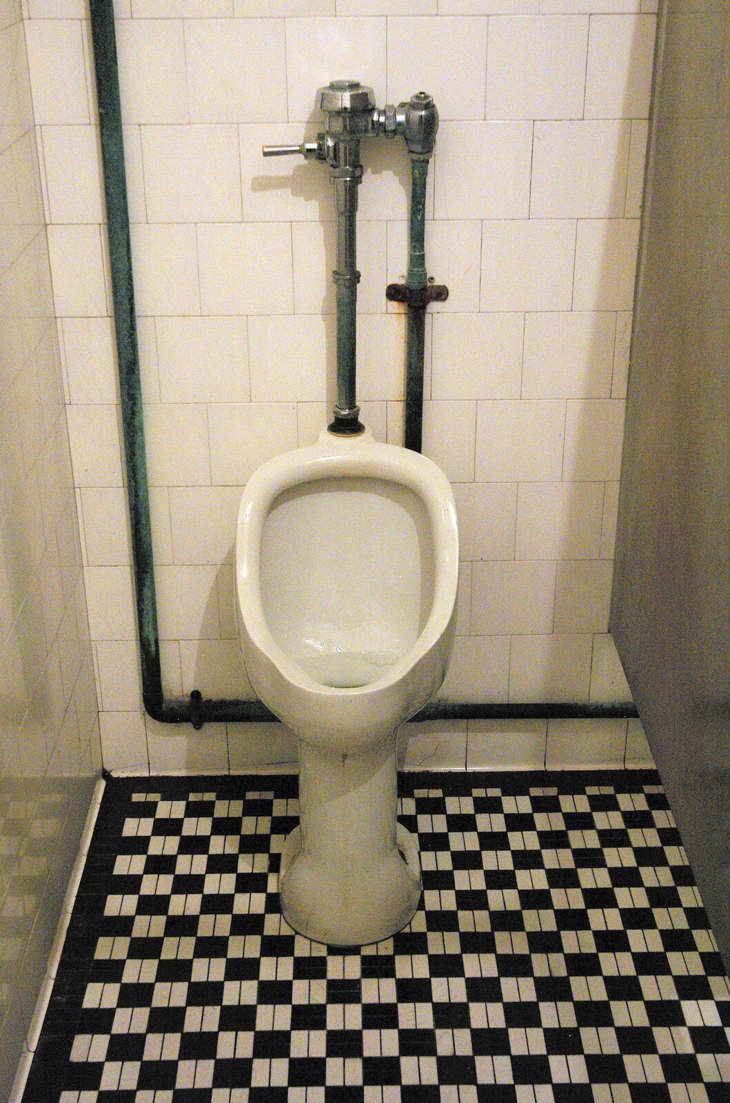Funky urinal in a tiled cubicle from Chinatown, Telegraph Hill and Fisherman's Wharf, San Francisco, California, US - 11th March 2006