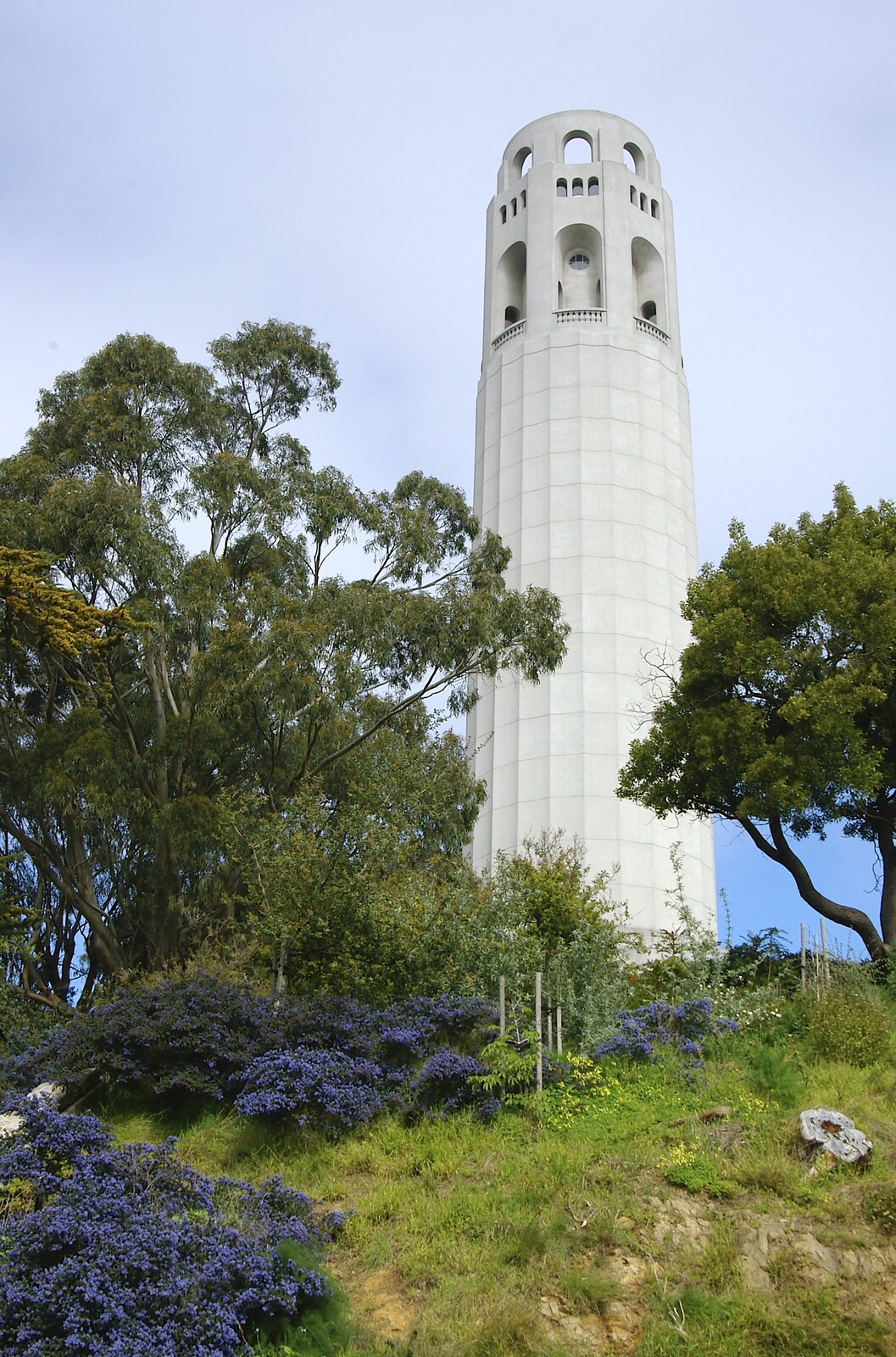 The landmark Coit Tower from Chinatown, Telegraph Hill and Fisherman's Wharf, San Francisco, California, US - 11th March 2006