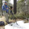 Ken sets up the field camera, California Snow: San Bernadino State Forest, California, US - 26th March 2006