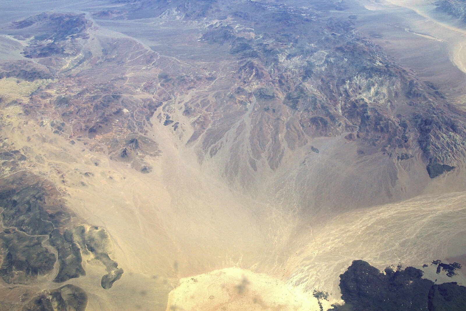 Aerial view over the California desert from San Diego Seven: The Desert and the Dunes, Arizona and California, US - 22nd April