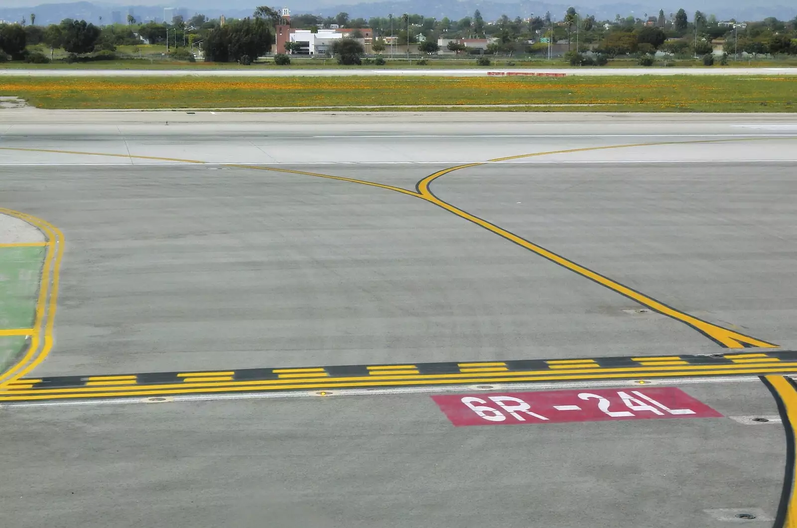 Runway lines at LAX, from San Diego Seven: The Desert and the Dunes, Arizona and California, US - 22nd April