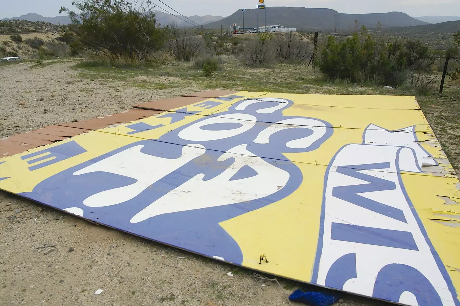 The other half of the missing sign, from San Diego Seven: The Desert and the Dunes, Arizona and California, US - 22nd April