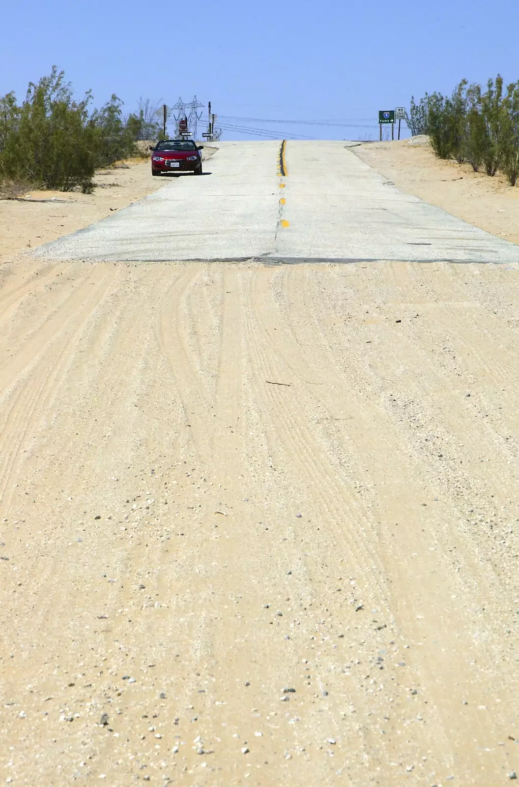 The end of the road, from San Diego Seven: The Desert and the Dunes, Arizona and California, US - 22nd April