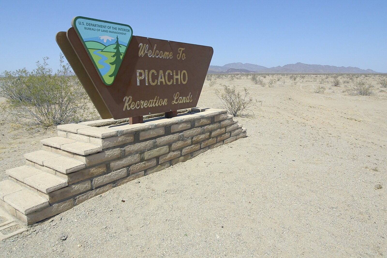 Welcome to Picacho Recreation Lands from San Diego Seven: The Desert and the Dunes, Arizona and California, US - 22nd April