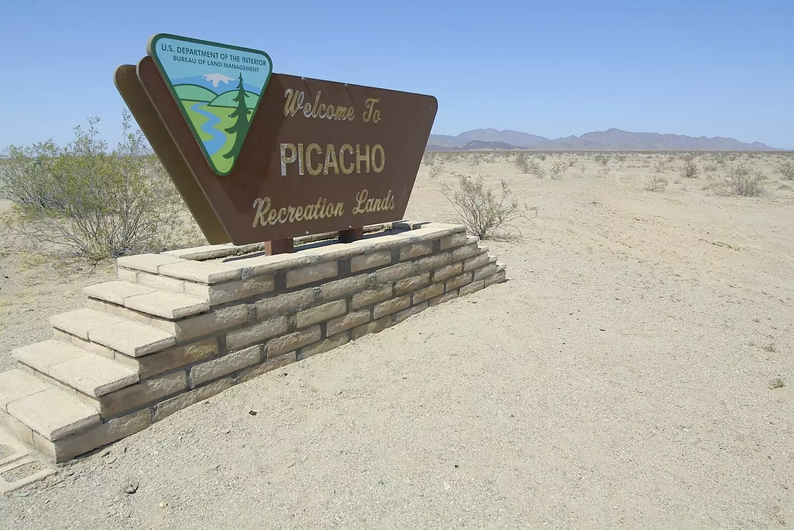 Welcome to Picacho Recreation Lands, from San Diego Seven: The Desert and the Dunes, Arizona and California, US - 22nd April