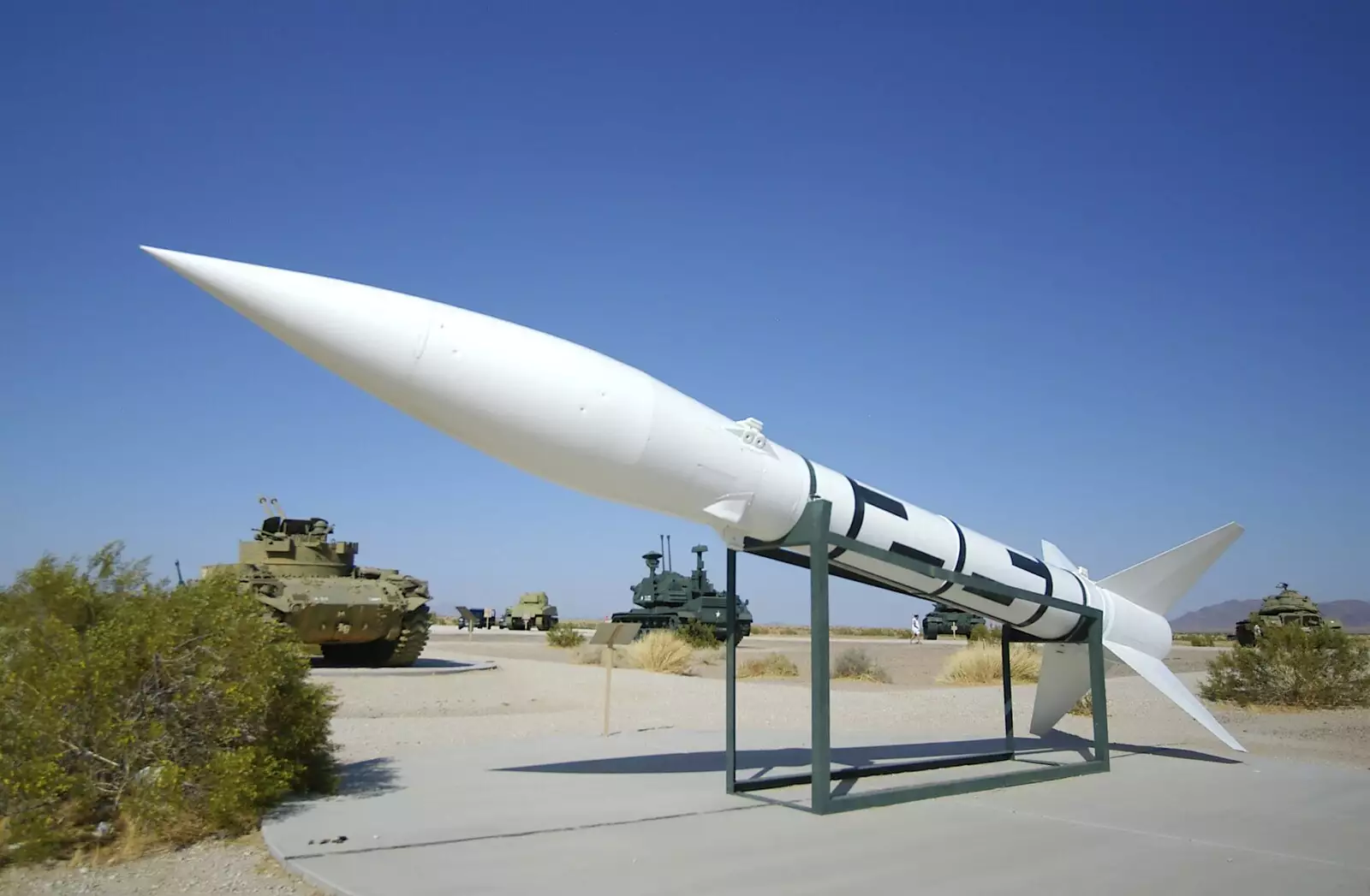 A missile of some sort at Yuma, Arizona, from San Diego Seven: The Desert and the Dunes, Arizona and California, US - 22nd April