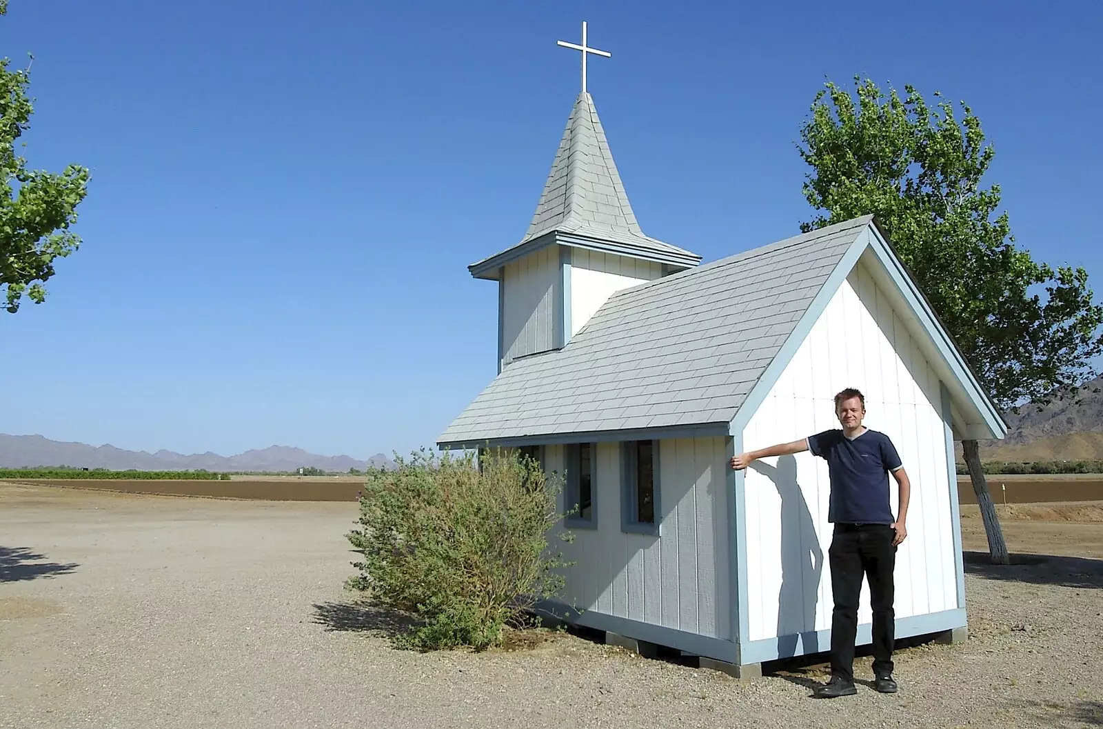 A tiny church near Blaisdell, Arizona, from San Diego Seven: The Desert and the Dunes, Arizona and California, US - 22nd April