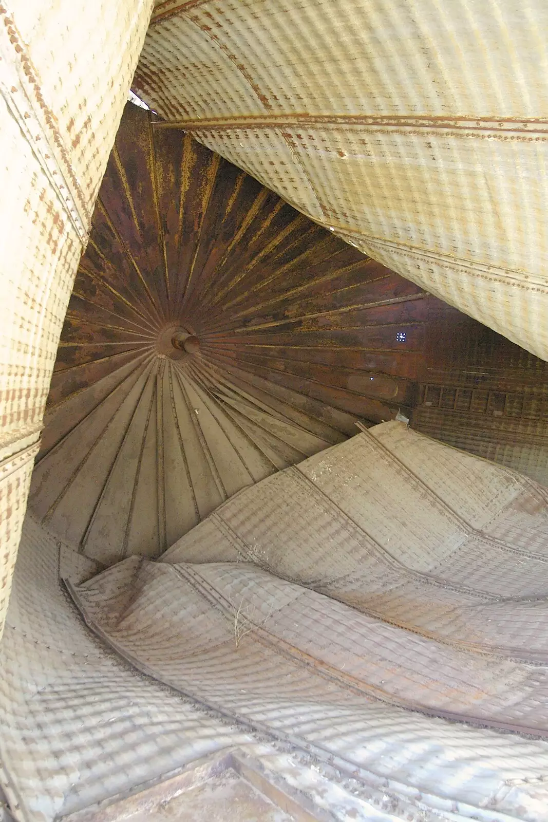 Inside the collapsed grain silo, from San Diego Seven: The Desert and the Dunes, Arizona and California, US - 22nd April