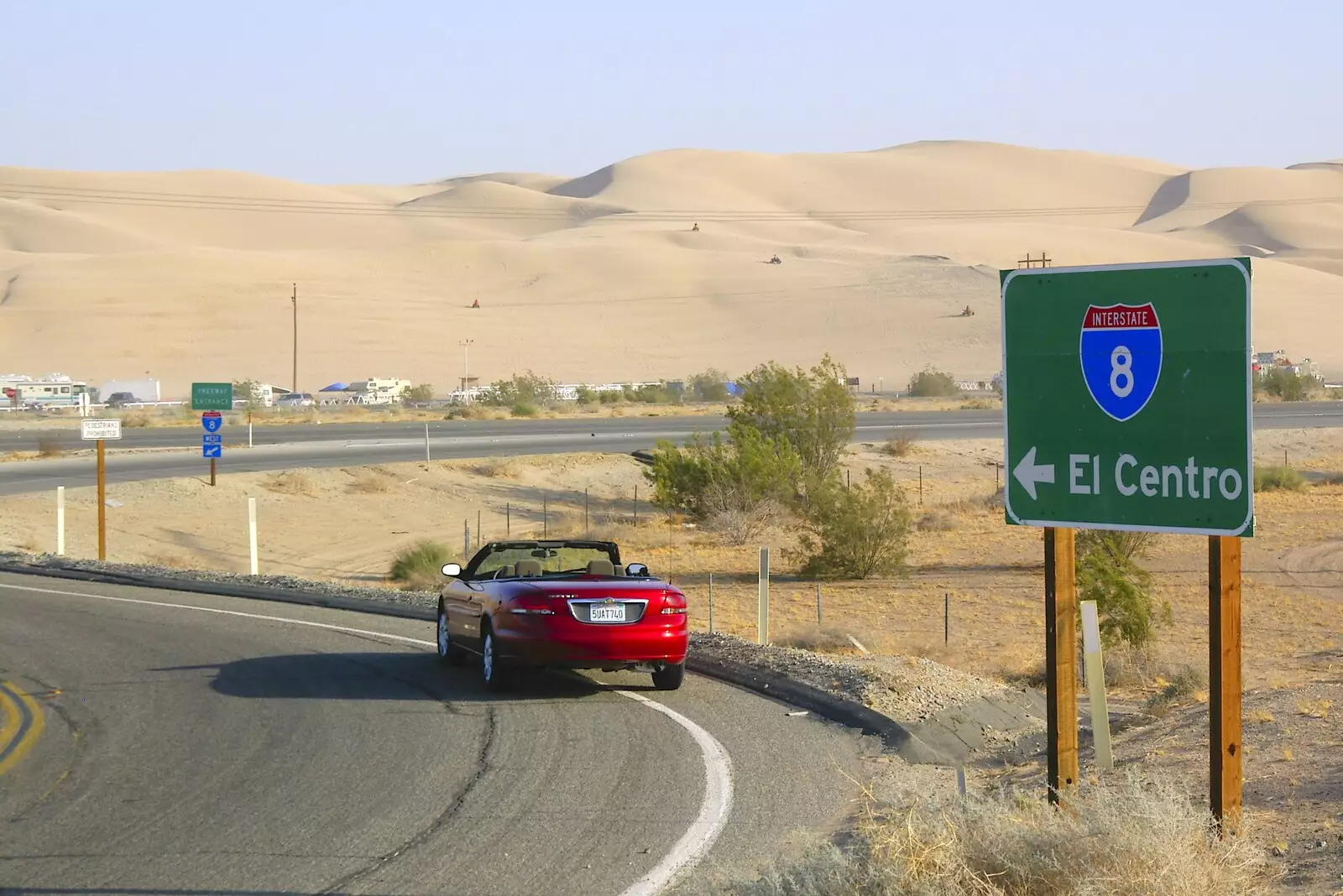 The hire car on the way back to El Centro, from San Diego Seven: The Desert and the Dunes, Arizona and California, US - 22nd April