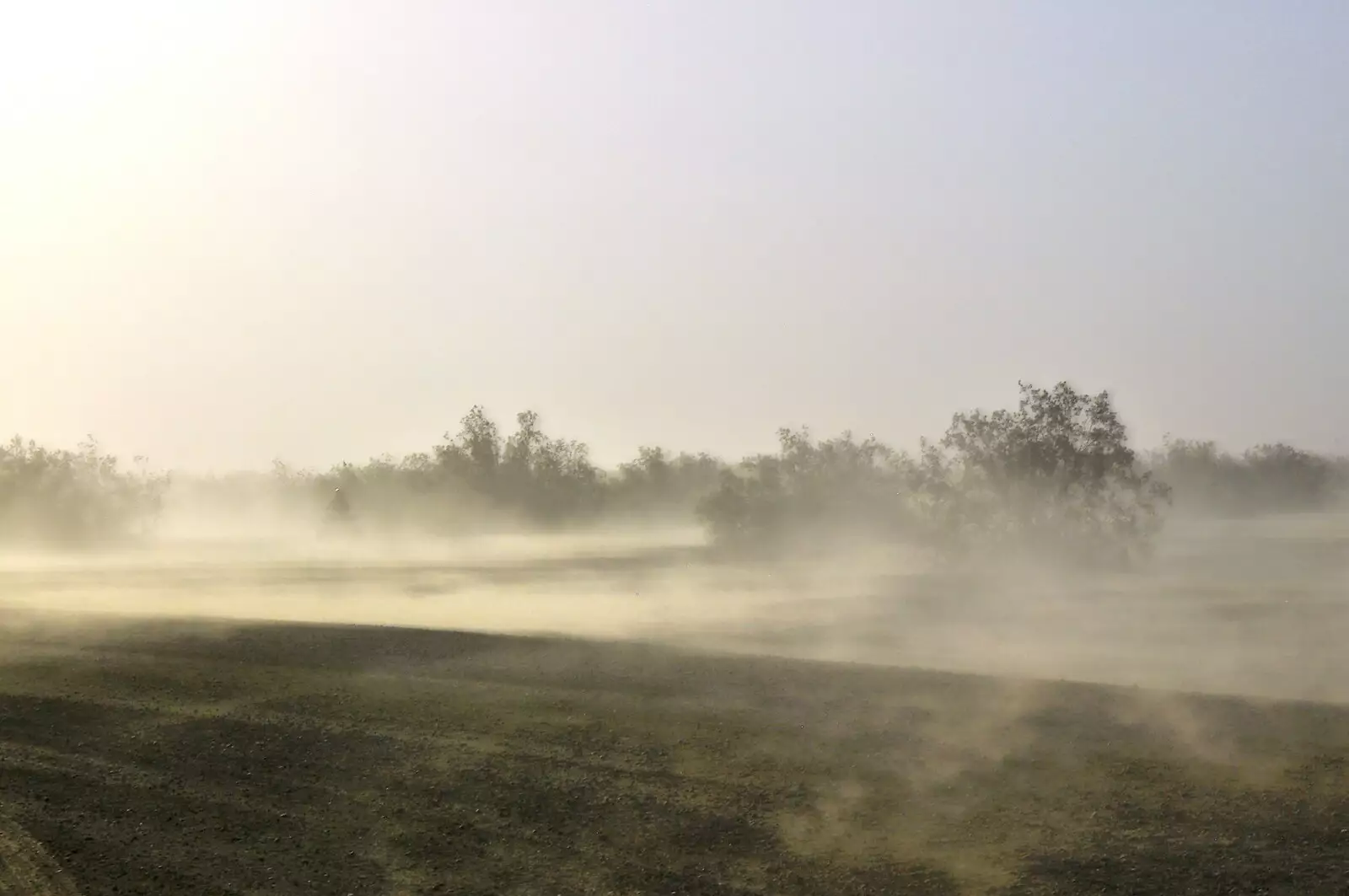 A real sand storm rolls across the road, from San Diego Seven: The Desert and the Dunes, Arizona and California, US - 22nd April