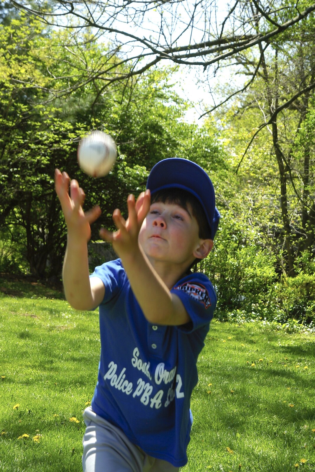Practicing catching from Maplewood and Little-League Baseball, New Jersey - 29th April 2006