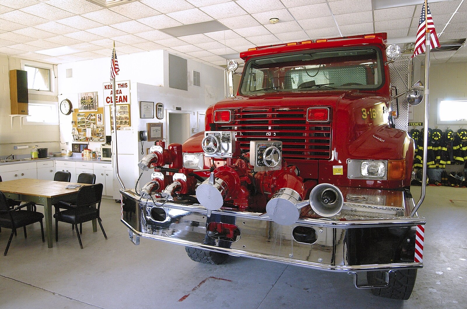 The biggest, shiniest truck in the building from Phil and the Fair Harbor Fire Engine, Fire Island, New York State, US - 30th April 2006