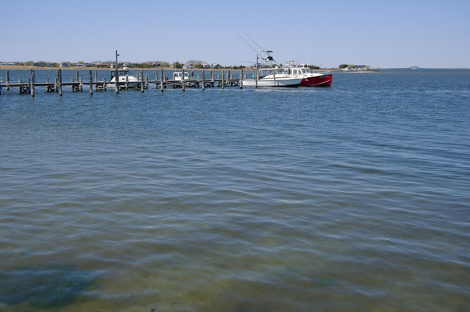 Fishing boats on the pier from Phil and the Fair Harbor Fire Engine, Fire Island, New York State, US - 30th April 2006