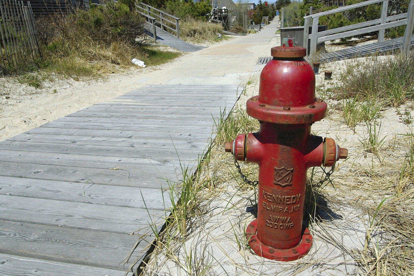 A Fire Island fire hydrant from Phil and the Fair Harbor Fire Engine, Fire Island, New York State, US - 30th April 2006