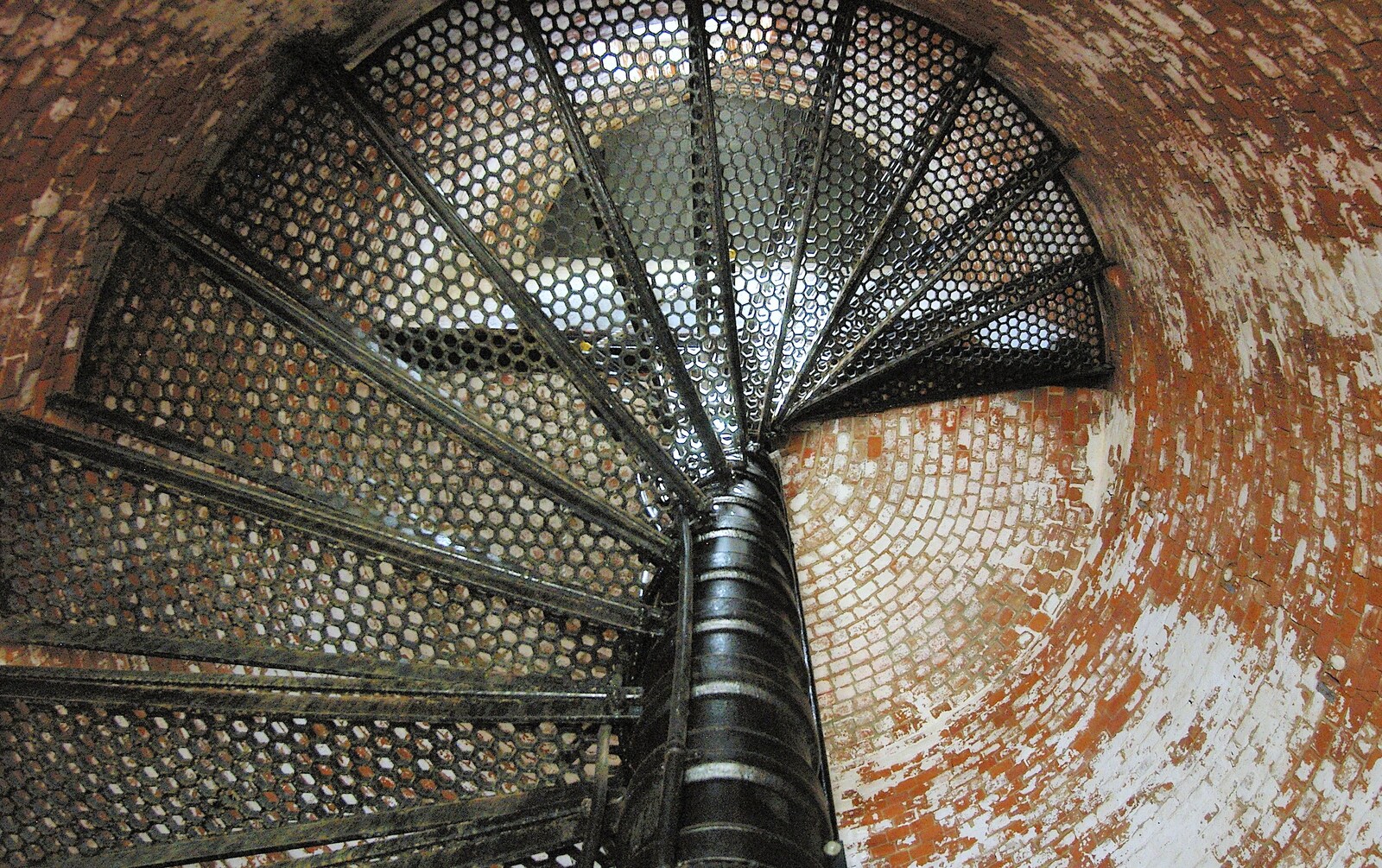 A cast-iron spiral staircase from Phil and the Fair Harbor Fire Engine, Fire Island, New York State, US - 30th April 2006