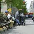 People on a bench, A Union Square Demo, Bryant Park and Columbus Circle, New York, US - 2nd May 2006