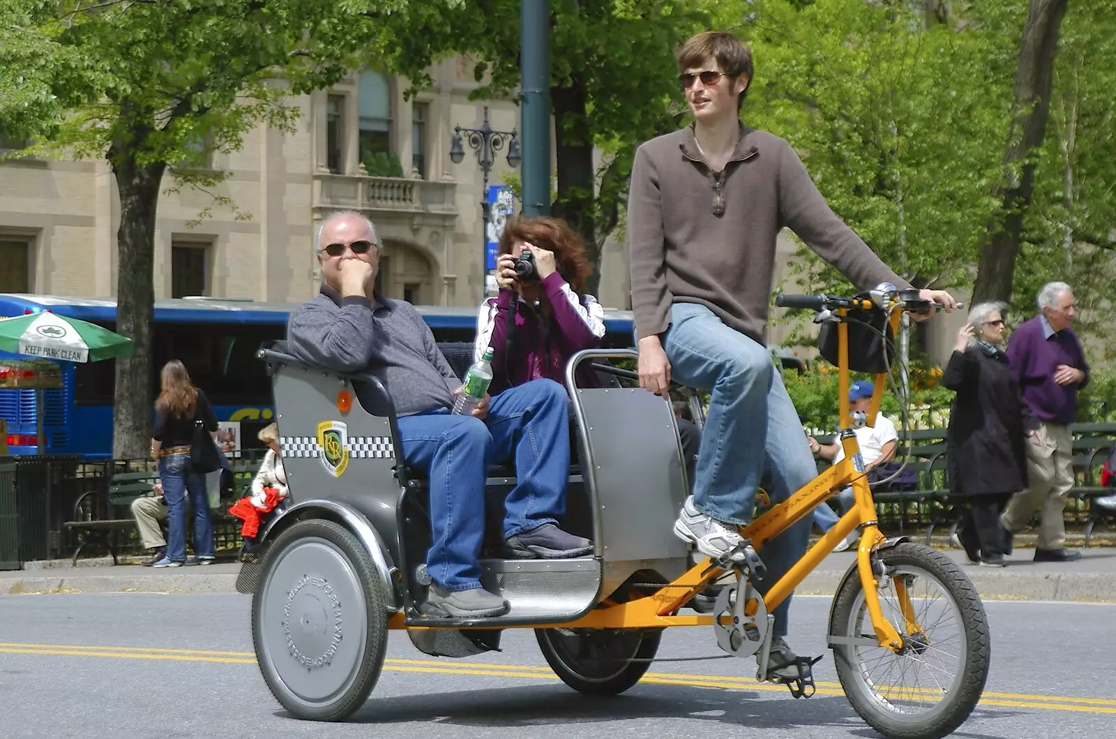 In Central Park, tourists get pedalled around, from A Union Square Demo, Bryant Park and Columbus Circle, New York, US - 2nd May 2006