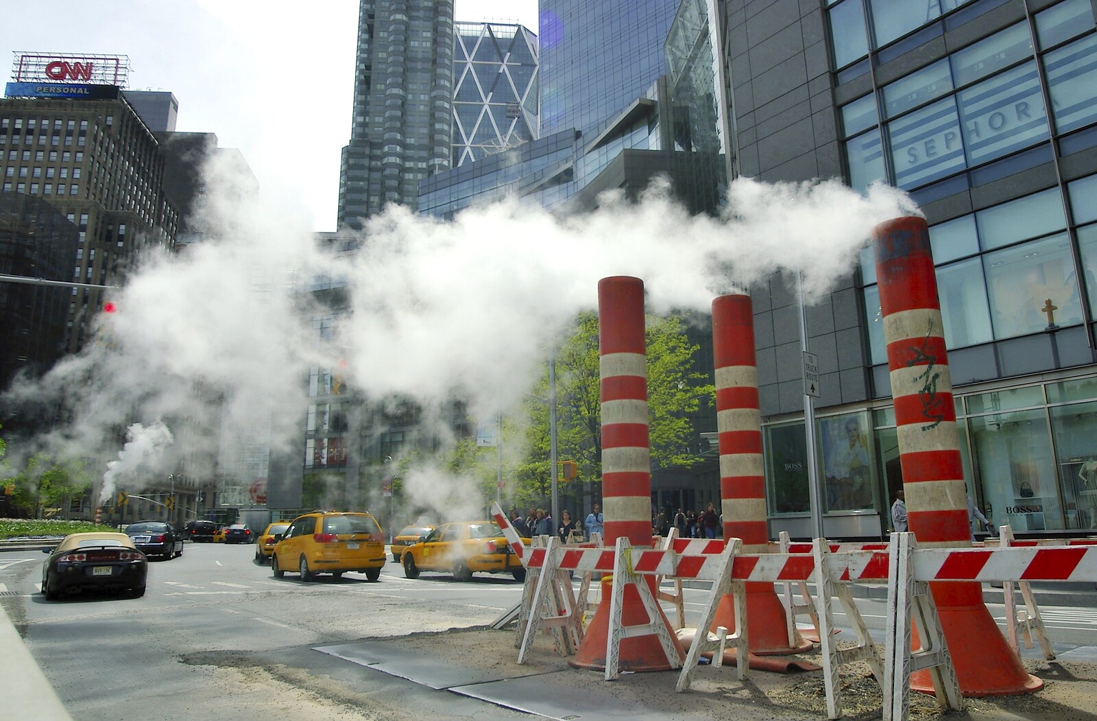 Iconic steam pipes from A Union Square Demo, Bryant Park and Columbus Circle, New York, US - 2nd May 2006