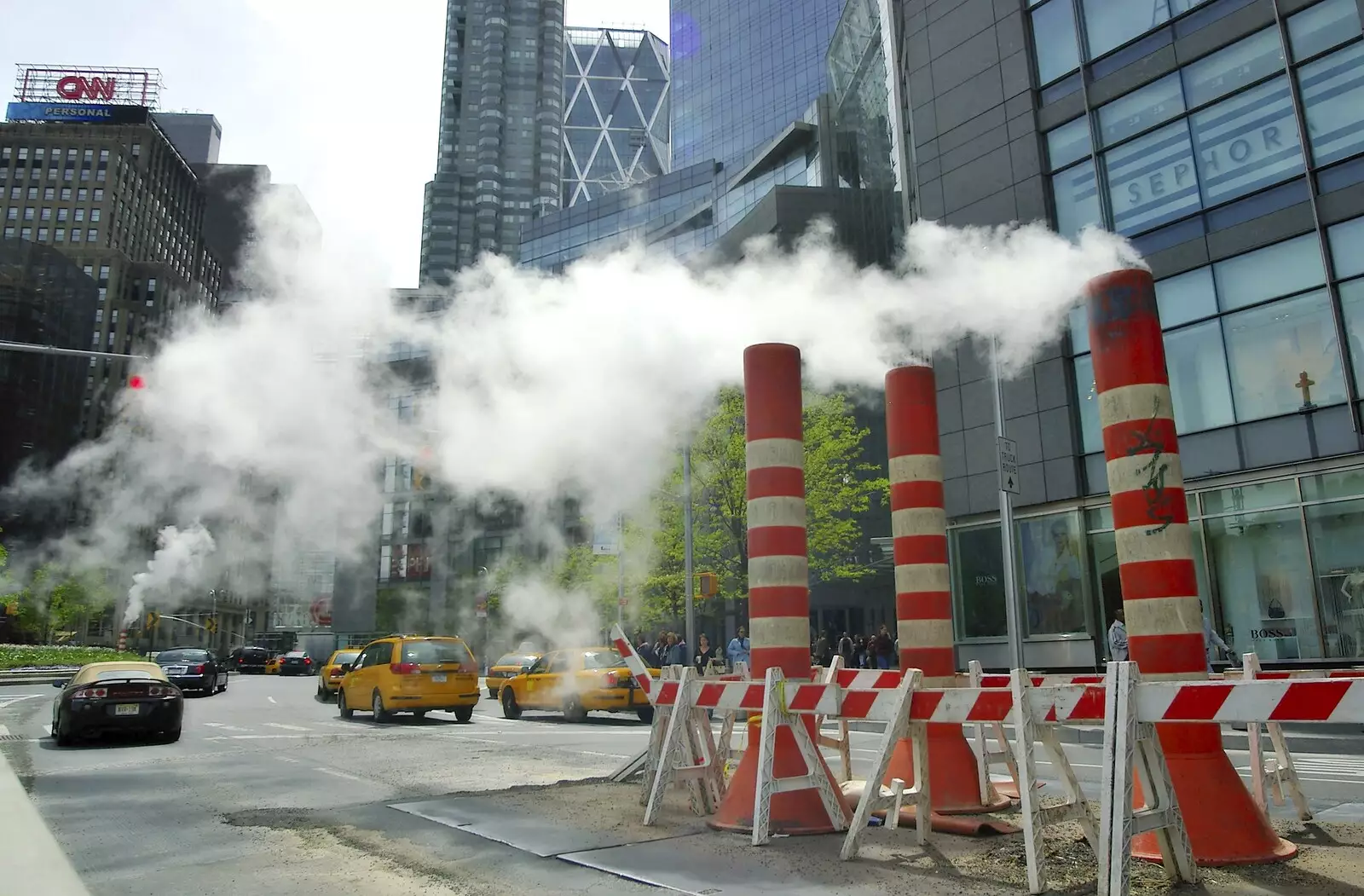 Iconic steam pipes, from A Union Square Demo, Bryant Park and Columbus Circle, New York, US - 2nd May 2006