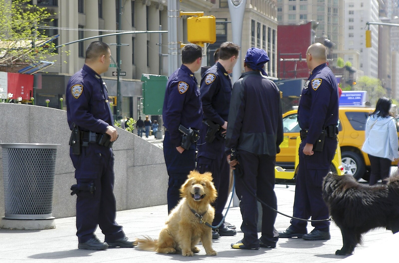 New York Police Department officers and their dogs from A Union Square Demo, Bryant Park and Columbus Circle, New York, US - 2nd May 2006