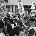 A placard of Che Guevara is waved around, A Union Square Demo, Bryant Park and Columbus Circle, New York, US - 2nd May 2006