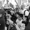 A photographer's on the phone, A Union Square Demo, Bryant Park and Columbus Circle, New York, US - 2nd May 2006