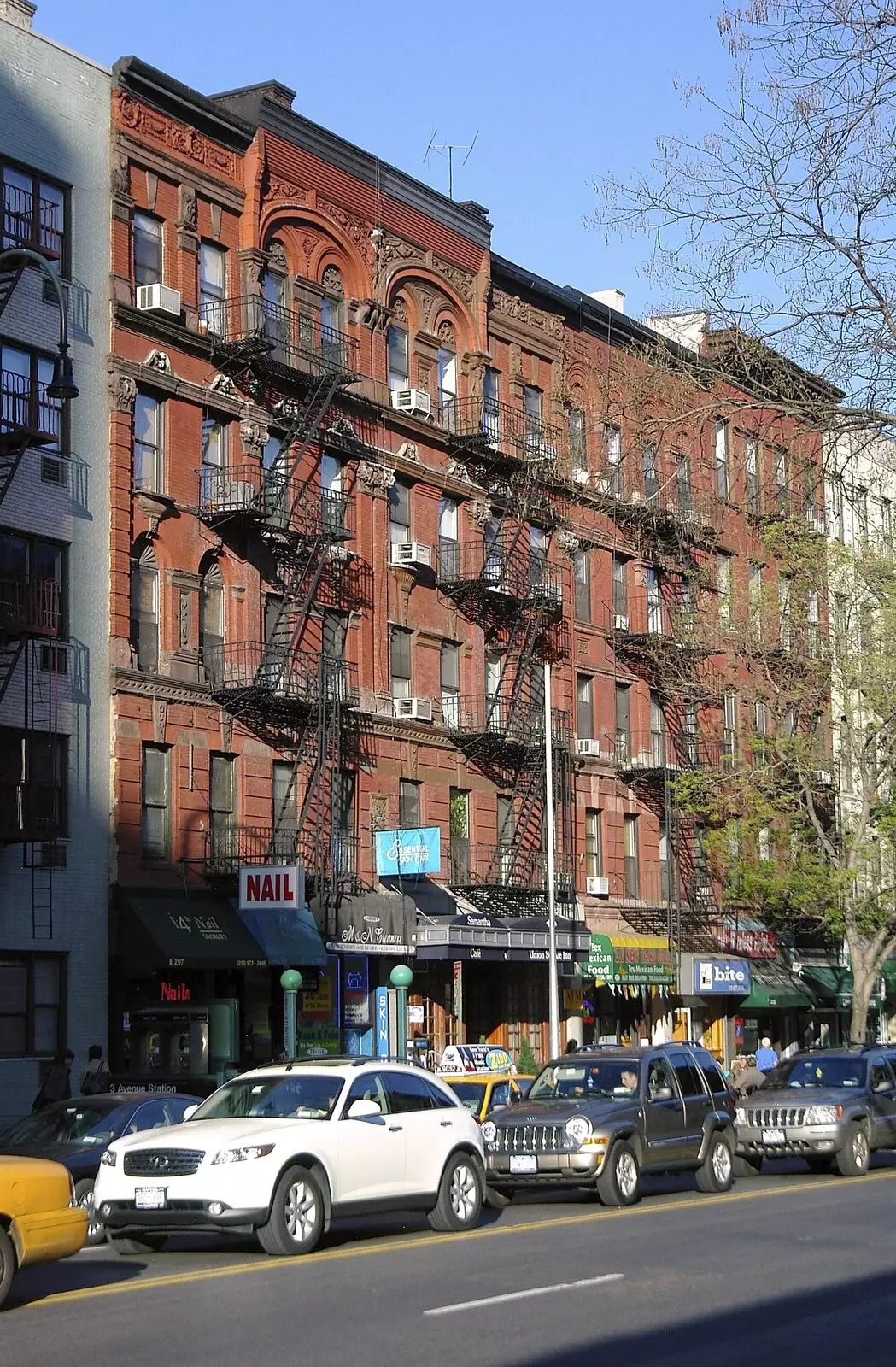 A classic brownstone block, from A Union Square Demo, Bryant Park and Columbus Circle, New York, US - 2nd May 2006