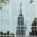 The Empire State Building reflected in glass, A Union Square Demo, Bryant Park and Columbus Circle, New York, US - 2nd May 2006