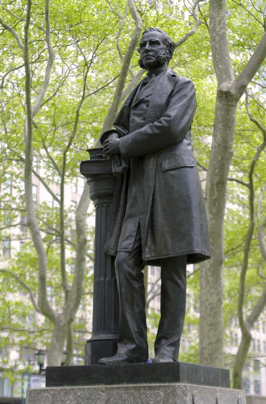 A statue of some dude from A Union Square Demo, Bryant Park and Columbus Circle, New York, US - 2nd May 2006