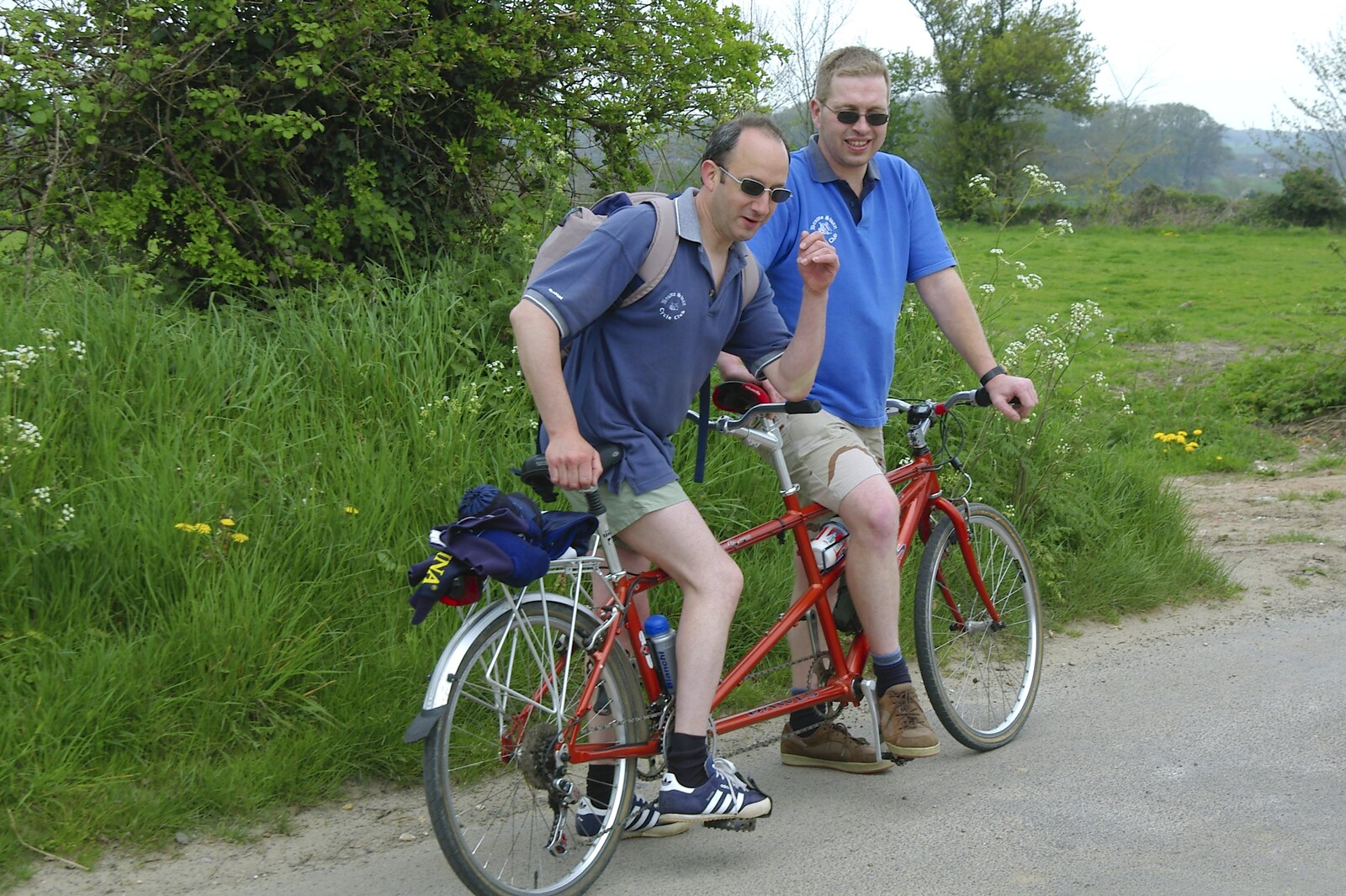 DH and Marc on the tandem from The BSCC does The Pheasant Hotel, Kelling, Norfolk - 6th May 2006