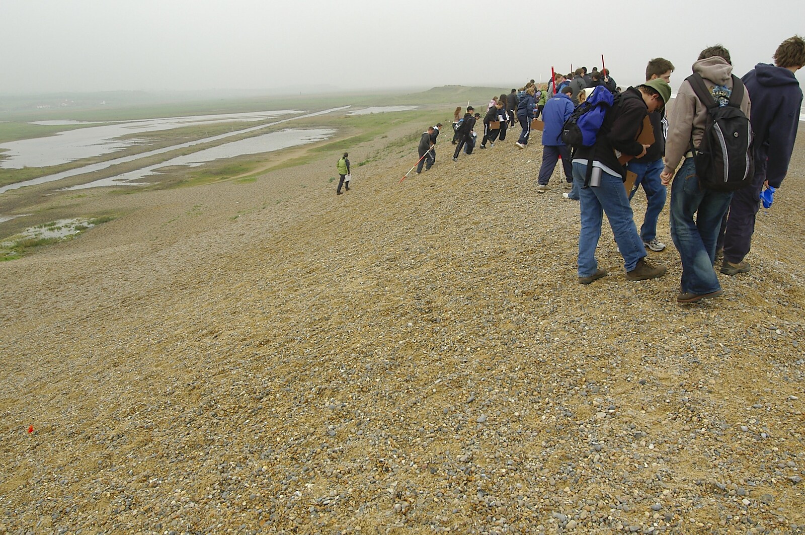 Outward-bound students on Salthouse Beach from The BSCC does The Pheasant Hotel, Kelling, Norfolk - 6th May 2006