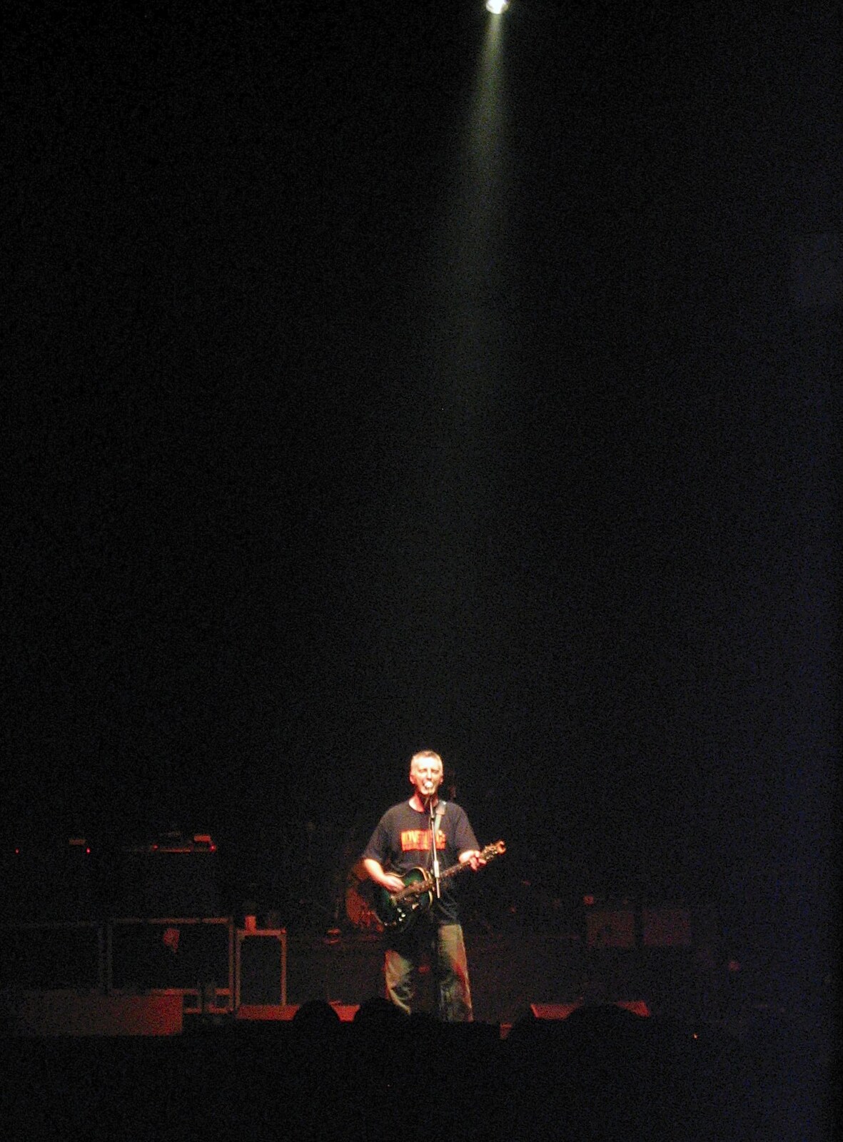 Billy Bragg does his set under a single spotlight from Hard-Fi at Brixton Academy, The BBs, and Ping Pong at The Swan Inn - 15th May 2006
