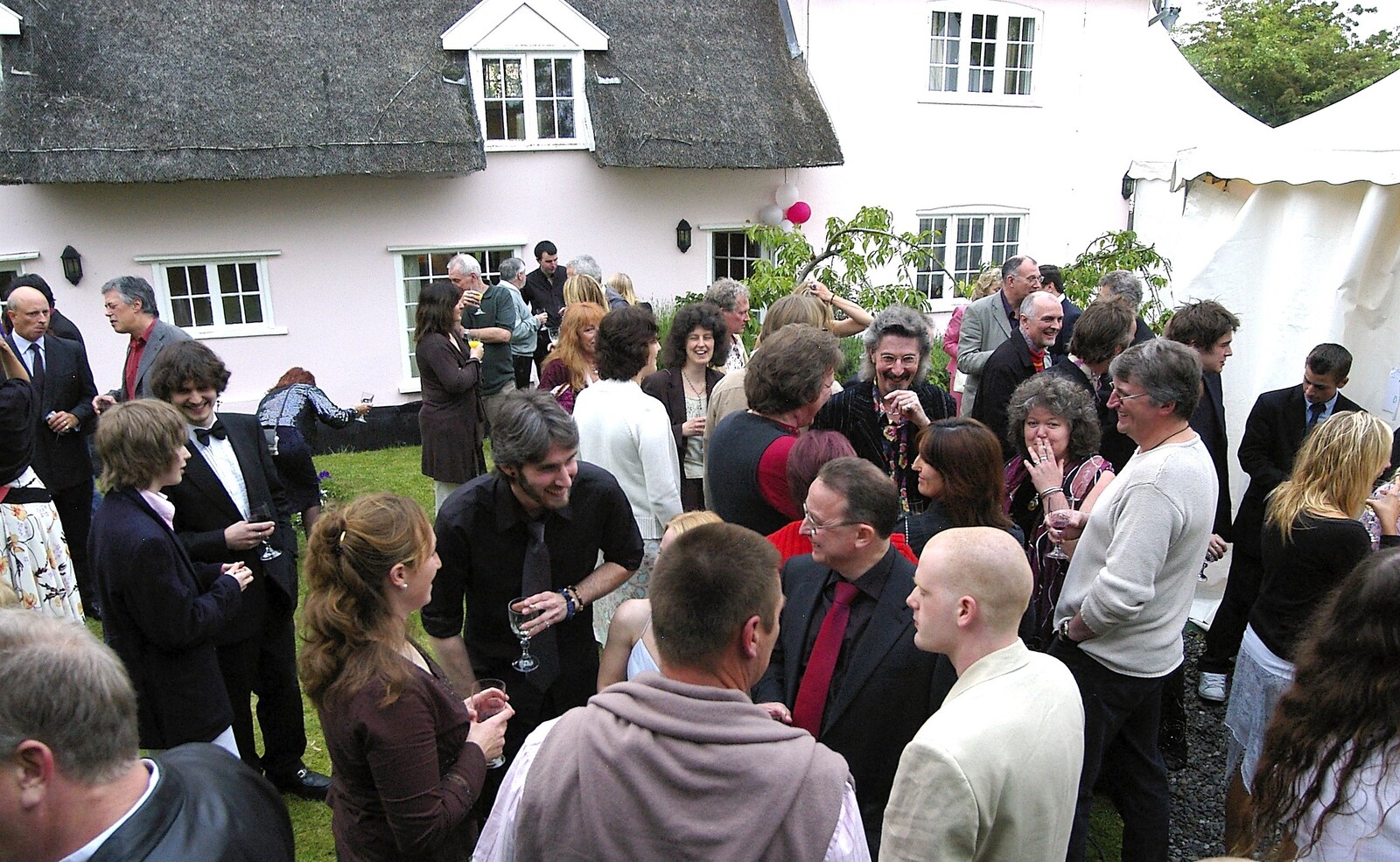 Most of The BBs are in a cluster near the marquee from Henry and Fiona's Wedding Reception, Oakley, Suffolk - 2nd June 2006