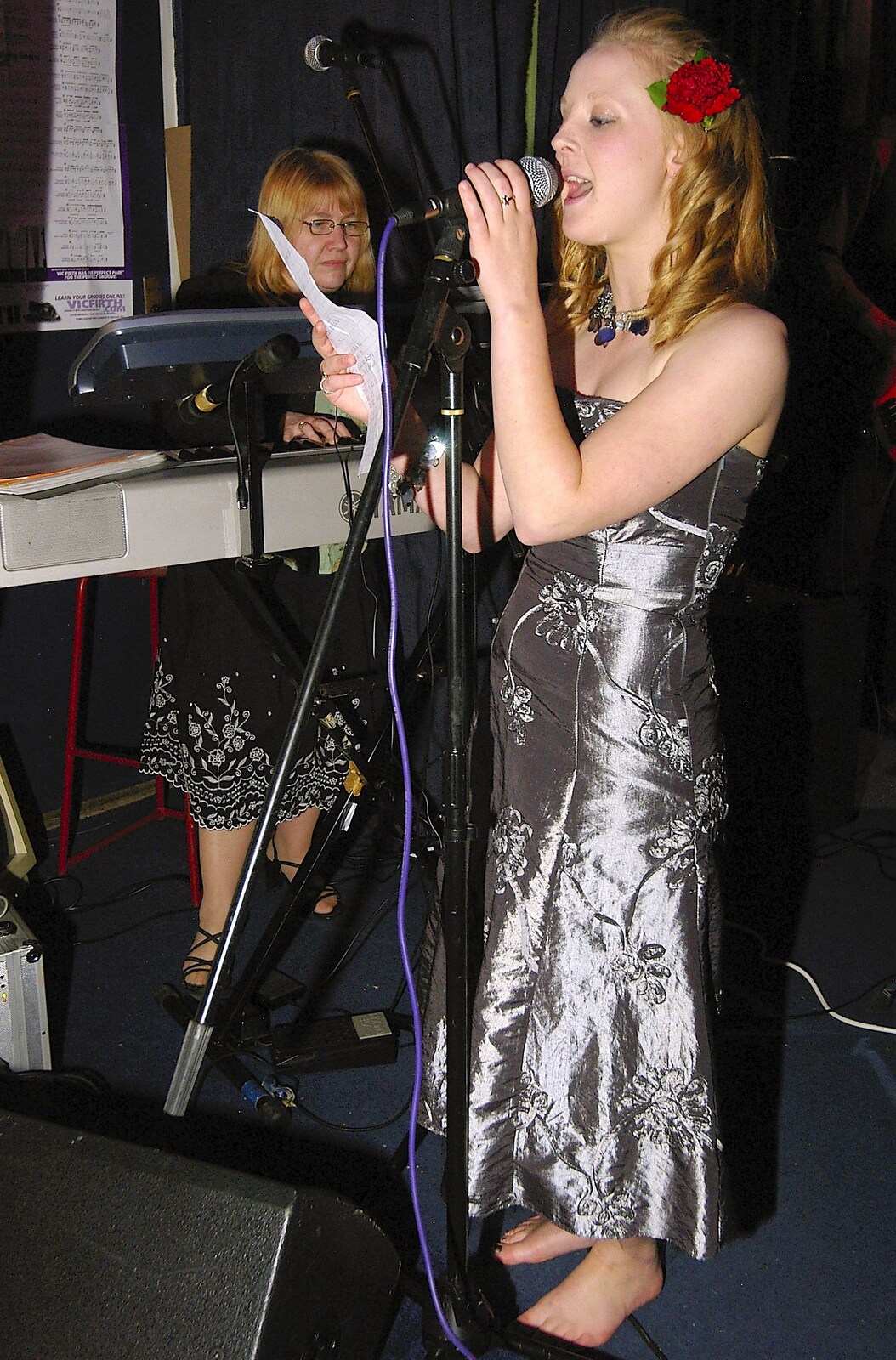 Lucy sings a song from Henry and Fiona's Wedding Reception, Oakley, Suffolk - 2nd June 2006