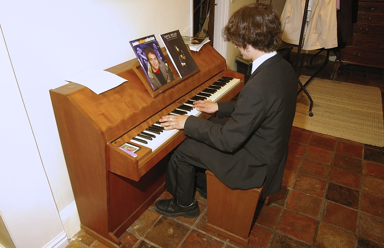 Elsewhere, a piano is played from Henry and Fiona's Wedding Reception, Oakley, Suffolk - 2nd June 2006