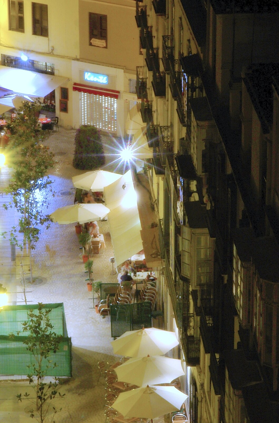 A night-time scene from the hotel balcony from Working at Telefónica, Malaga, Spain - 6th June 2006
