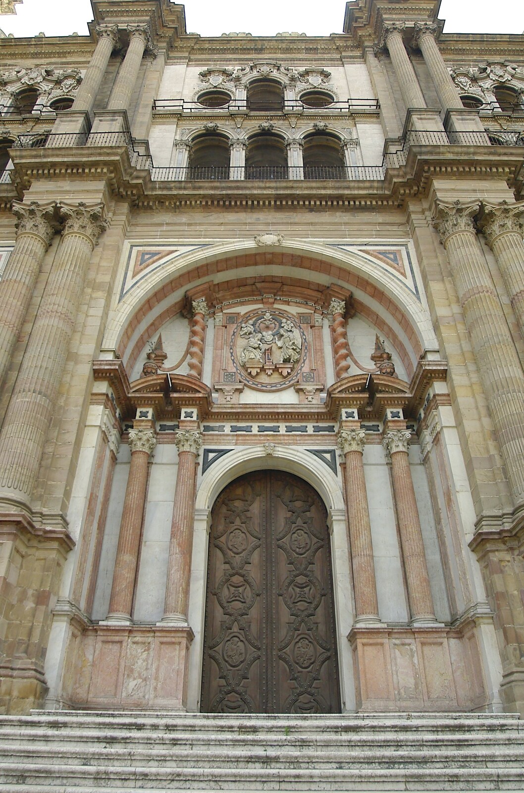 The cathedral's main door from Working at Telefónica, Malaga, Spain - 6th June 2006