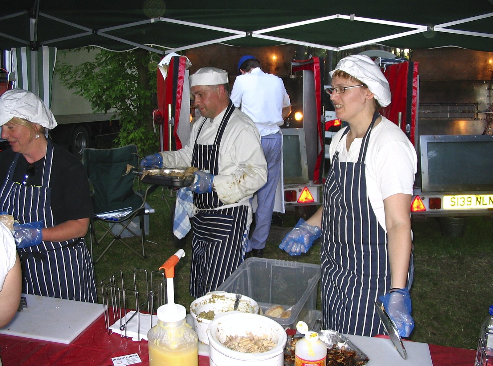 Allie helps out with the hog roast from Embrace the Forest, and a Night at the Fat Cat, West End Street, Norwich, Norfolk - 9th June 2006