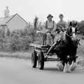 Near Saxtead, a shire horse pulls a cart, A Picnic by the Castle on a Hill, Framlingham, Suffolk - 17th June 2006