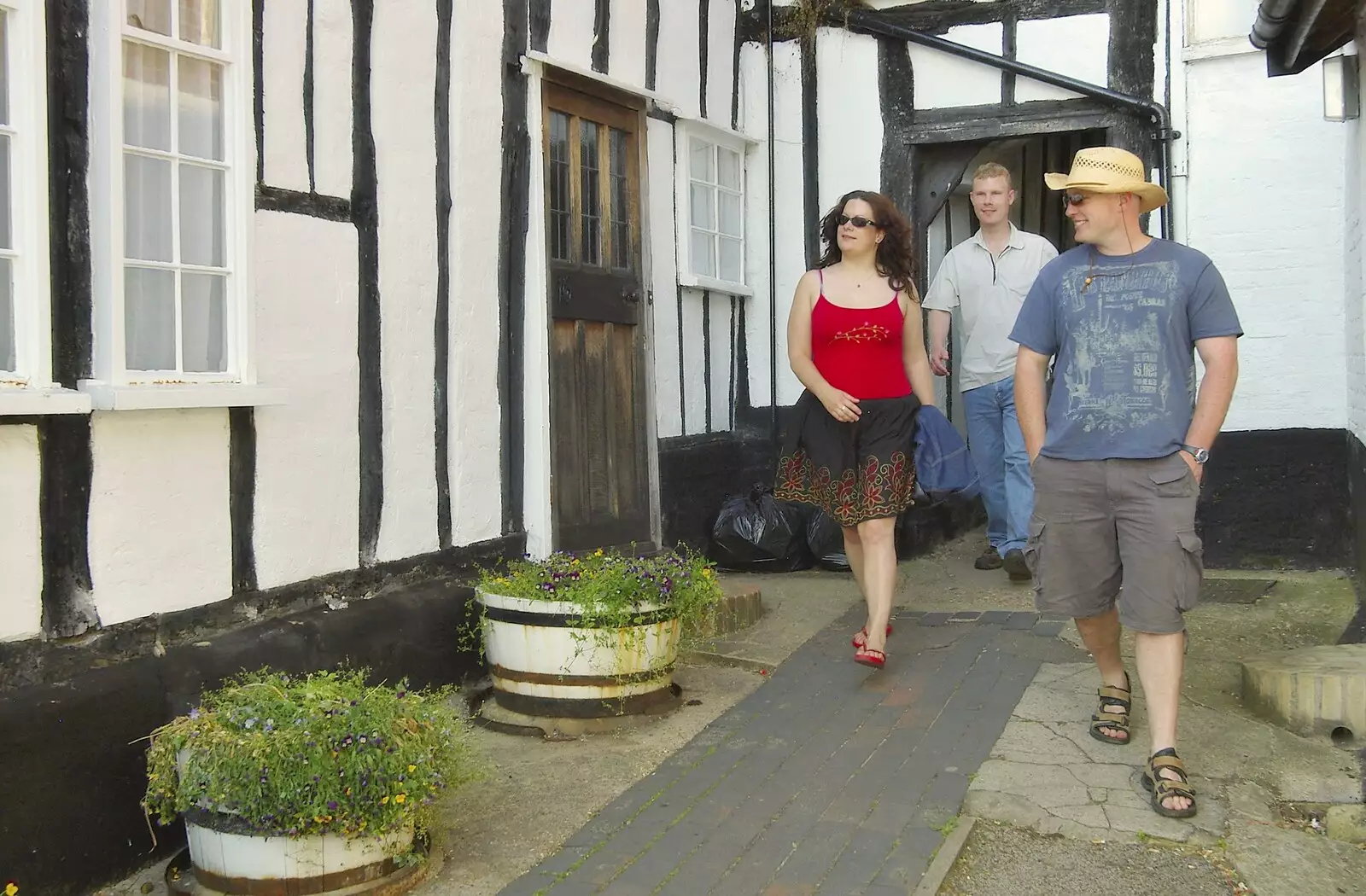 Roaming around timber-framed buildings, from A Picnic by the Castle on a Hill, Framlingham, Suffolk - 17th June 2006