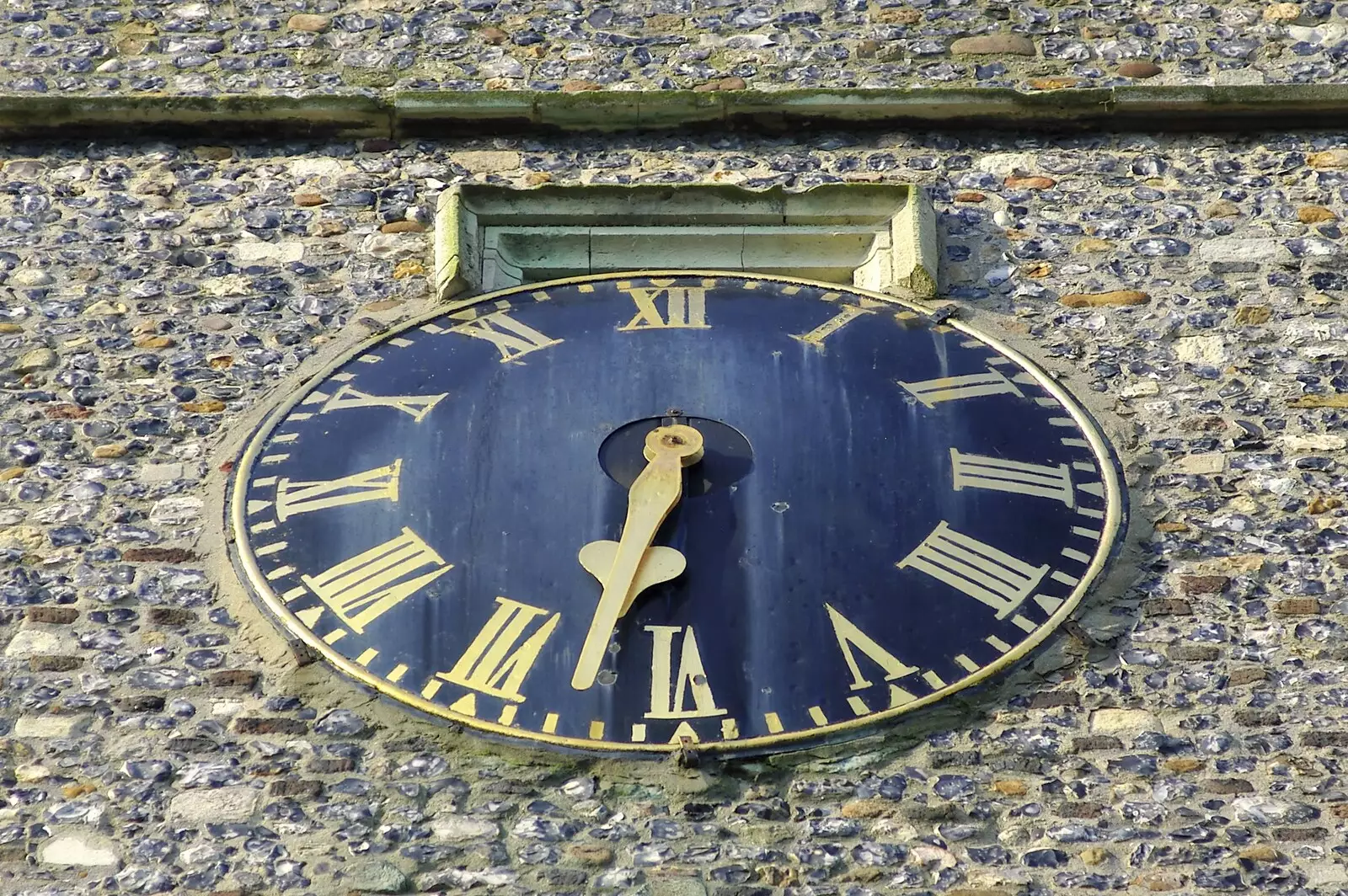 The church clock, from A Picnic by the Castle on a Hill, Framlingham, Suffolk - 17th June 2006